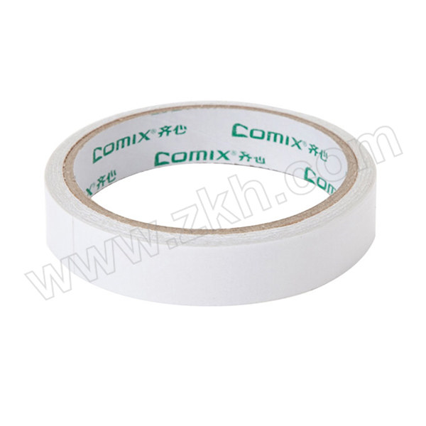 COMIX/齐心 棉纸双面胶带 MJ1810-10 18mm×10yd 10卷 1筒