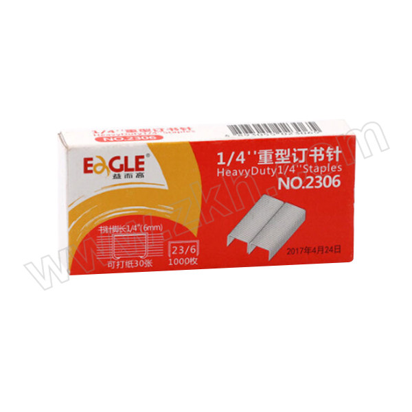EAGLE/益而高 重型订书针 2306 #23/6 1000枚×12盒 1包