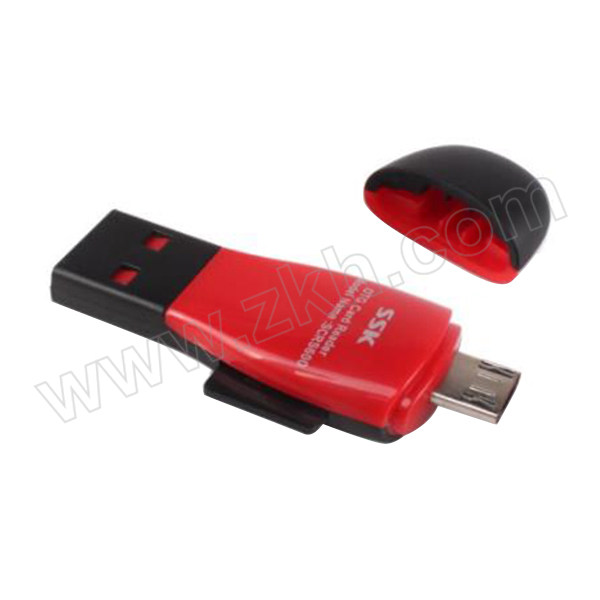 SSK/飚王 双接口读卡器(黑色) SCRS600 USB2.0 TF卡 1个