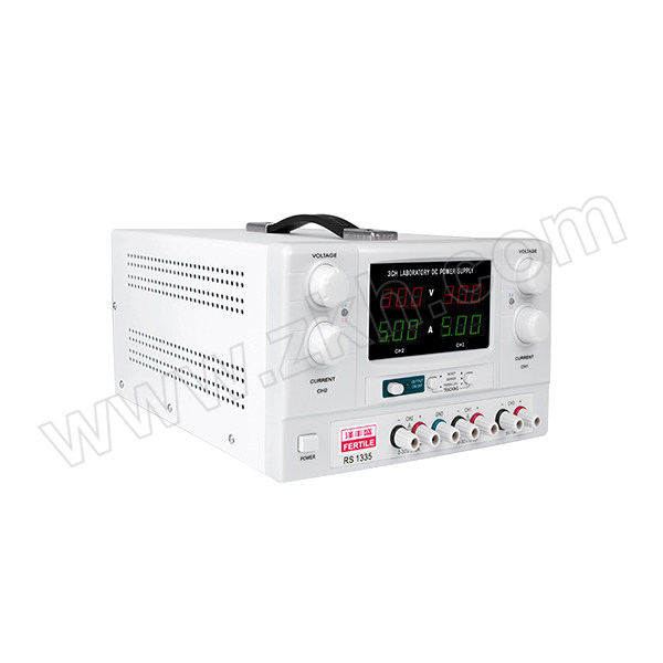 FERTILE/泽丰盛 直流稳定电源 RS1335 0-30V/5A 满功率连续16小时工作 单路 两路 三路 自动串并输出 散热器散热 1台