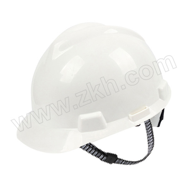 MSA/梅思安 V-Gard PE标准型安全帽 10167025 白色 超爱戴帽衬 PVC吸汗带 D型下颏带 1顶
