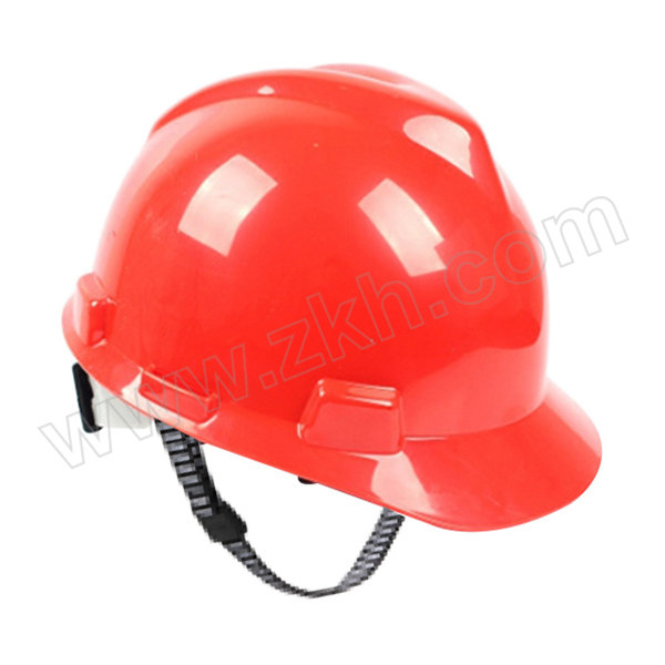 MSA/梅思安 V-Gard PE标准型安全帽 10167028 红色 超爱戴帽衬 PVC吸汗带 D型下颏带 1顶