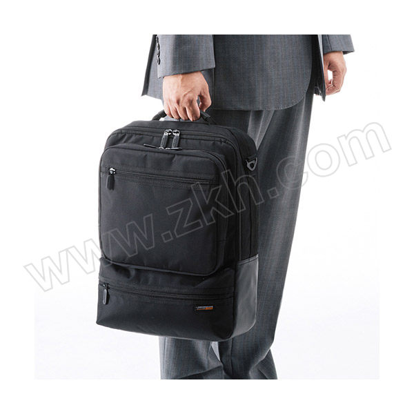 SANWA/山业 竖版3Way多功能电脑包 BAG-3WAY23BK 黑色 15.6英寸 1个