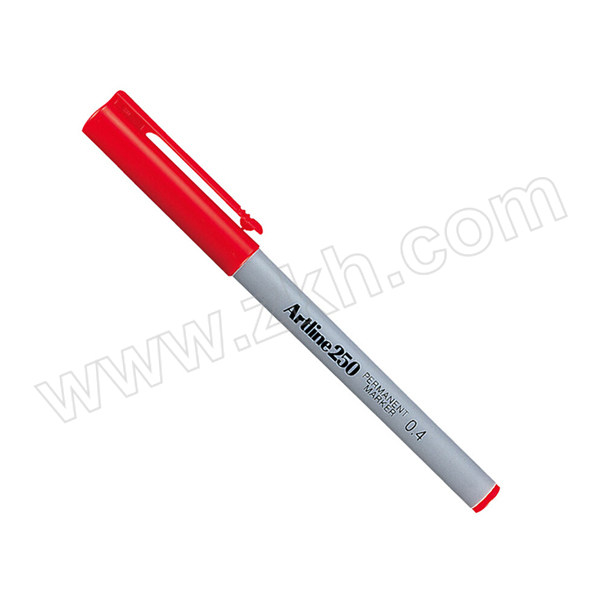 ARTLINE/旗牌雅丽 环保型油性记号笔 EK-250 红色 圆头 0.4mm 12支 1盒