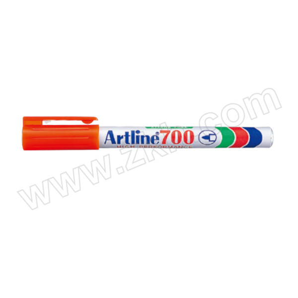 ARTLINE/旗牌雅丽 环保型油性记号笔 EK-700 橙 圆头 0.7mm 1支