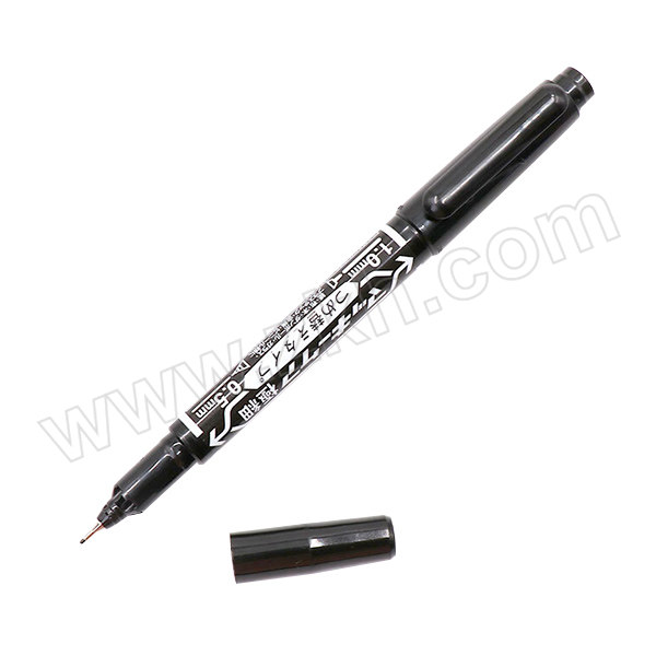 ZEBRA/斑马 小双头记号笔 YYTS5 黑色 细头1.0-1.3mm 极细头 0.5mm 10支/盒 1盒
