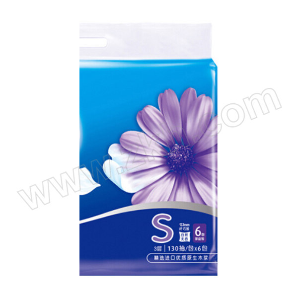 VINDA/维达 超韧3层软抽面巾纸 V2239 133×195mm 130抽×6包 1提