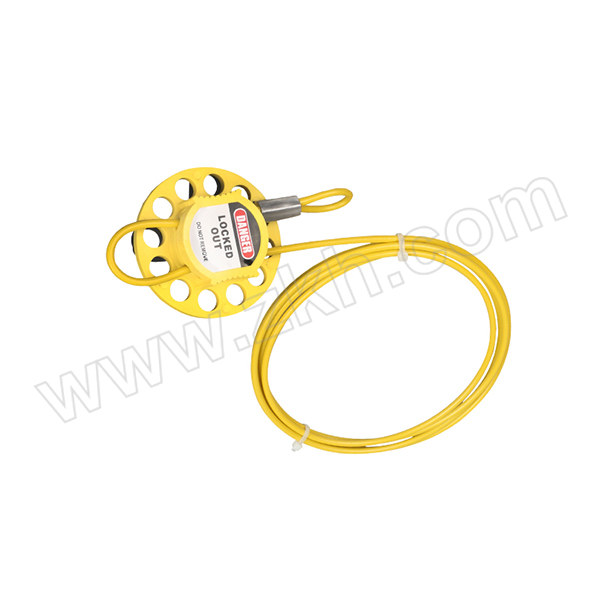 BOZZYS/博士 轮式缆绳锁 BD-L32 黄色 可实现4把锁梁直径≤7mm的安全挂锁上锁 1个