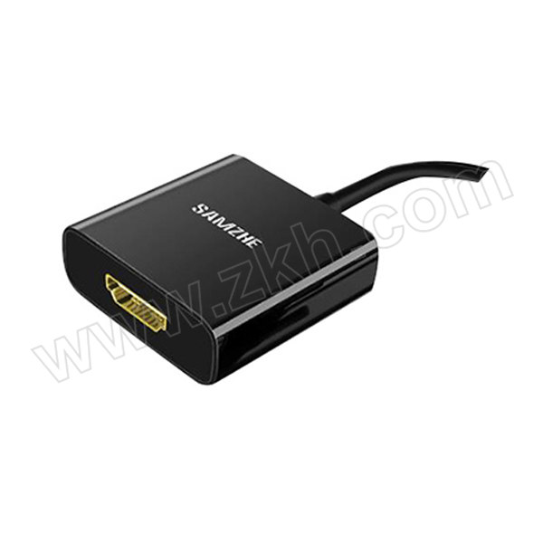 SAMZHE/山泽 VGA转HDMI线转换器带音频供电高清视频转接头适配器笔记本电脑接显示器投影仪线 VH2018 黑 1根