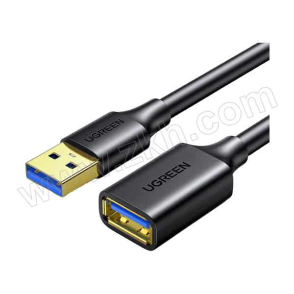 UGREEN/绿联 USB3.0延长线公对母 高速传输数据连接线 电脑U盘鼠标键盘打印机充电器加长线 10373 2m 黑 1根