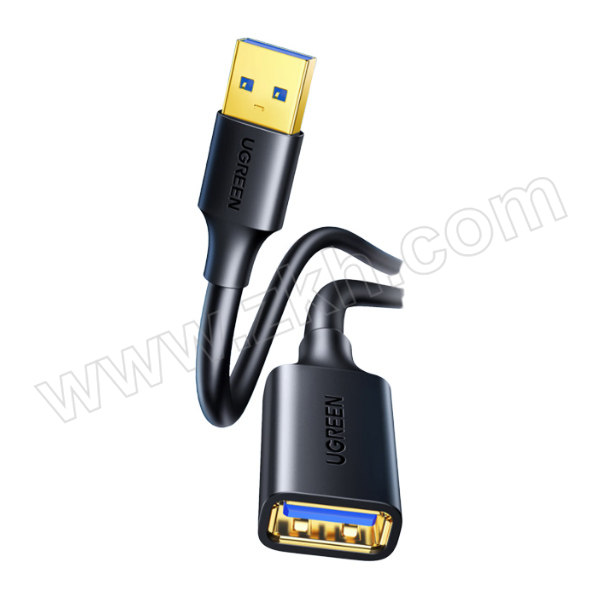 UGREEN/绿联 USB3.0延长线公对母 高速传输数据连接线 电脑U盘鼠标键盘打印机充电器加长线 10373 2m 黑 1根