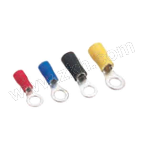 DELIXI/德力西 RV系列圆形预绝缘端子 RV3.5-4圆形预绝缘端头 黑色 厚0.8mm 250只 1包