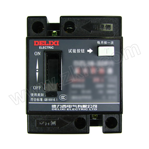 DELIXI/德力西 DZL18系列热磁式剩余电流动作断路器 DZL18-32F/3 32A 单钮 漏电 带过压 1个