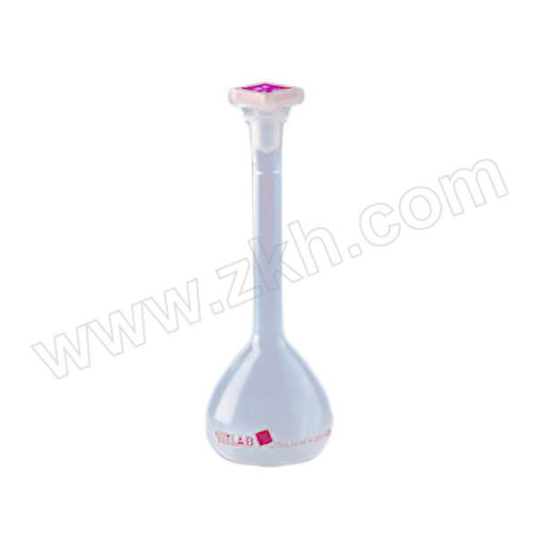 VITLAB PMP透明塑料容量瓶(A级) 67204 50mL 容许误差±0.06mL 高度150mm 6个 1包