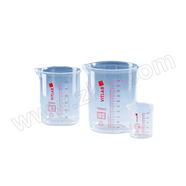 VITLAB PMP塑料烧杯 60503 10mL 外径30mm 高度36mm 材质PMP 1包