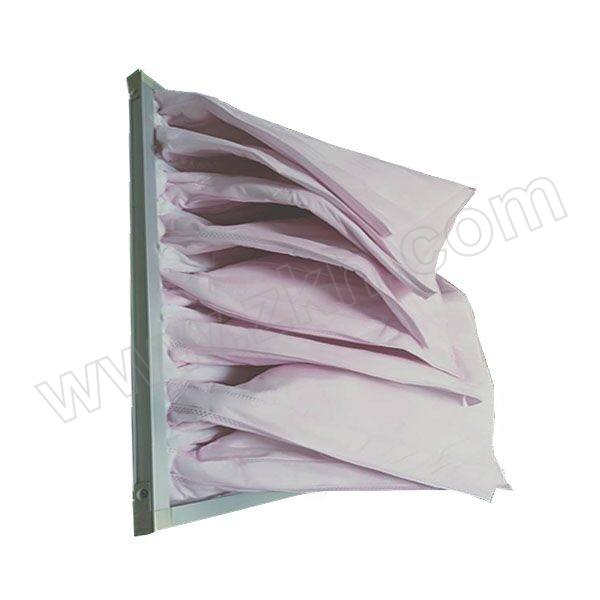 JAF/佳合净化 中效袋式过滤器 JAF-011-10 592×592×381mm F7 铝合金框  8袋 粉色袋子 1个
