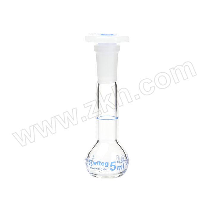 WITEG 透明玻璃容量瓶蓝标 3664015BLUSP 5±0.02mL 1个