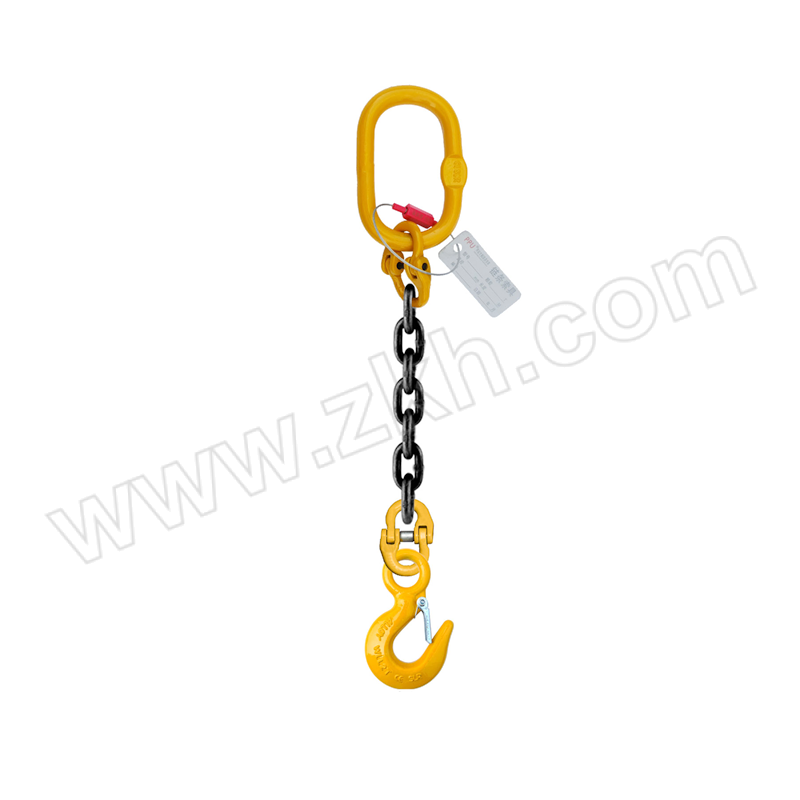 PPU/品尔优 单腿链条成套索具(美式眼型货钩) UCR1-10 额定载荷3.15t 使用长度7m 1件
