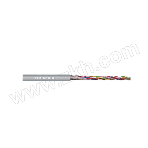 XUDA CABLE/旭达电缆 PVC屏蔽对绞数据电缆 LIYCY-TP-DT  2×2×0.25 护套灰色 1米