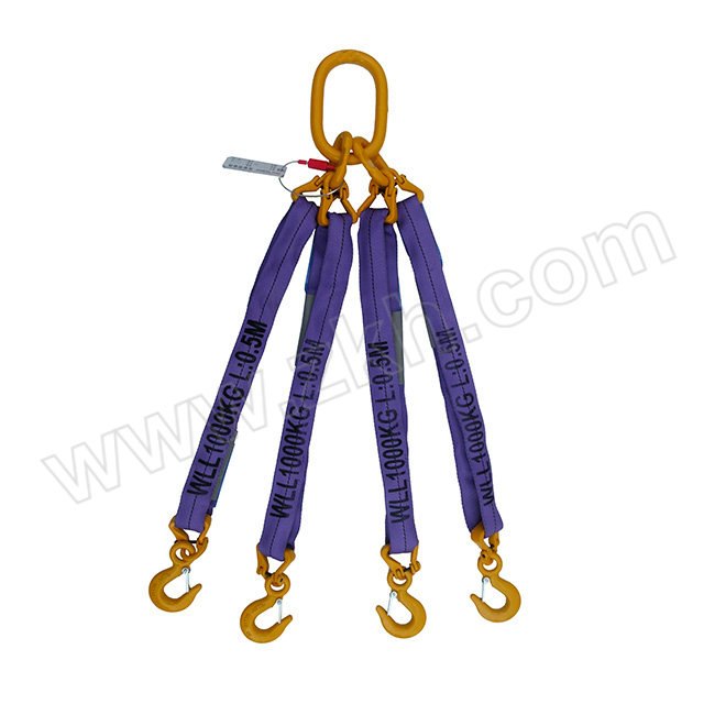 PPU/品尔优 四腿柔性吊装带成套索具(眼型货钩) ULF01-2M 0°～45°额定载荷2.1t 使用长度2m 1套