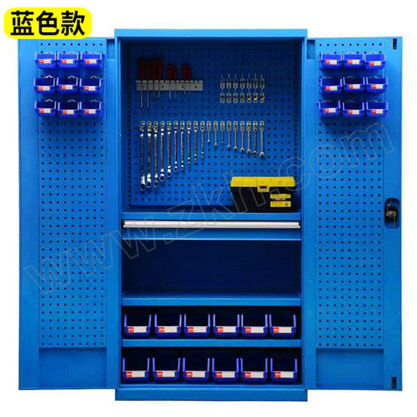 YUQUAN/钰泉 双开门重型工具柜 YQ01 1000×500×1800mm 1抽屉2层板 双开门 蓝色 1个