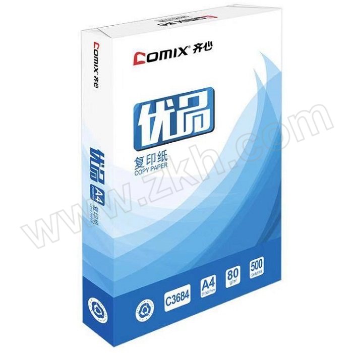 COMIX/齐心 A4复印纸 C3684-5 A4 80g500张/包 5包/箱500张/包 5包/箱 1包