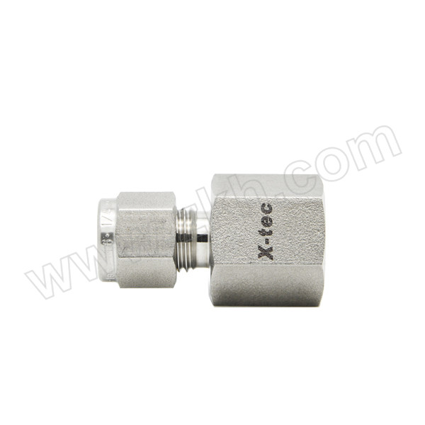 X-TEC/析钛 FC系列英制管卡套转NPT内螺纹直通接头 SS-FC-K2F-NT8 1/8"卡套1/2"FNPT 1套
