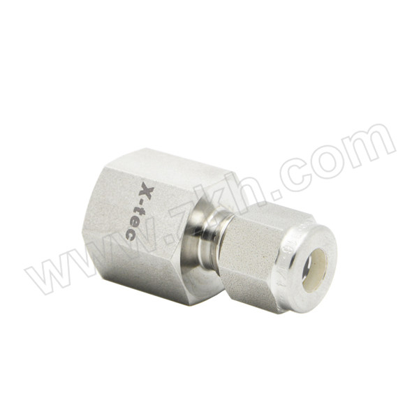X-TEC/析钛 FC系列英制管卡套转NPT内螺纹直通接头 SS-FC-K2F-NT8 1/8"卡套1/2"FNPT 1套