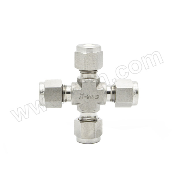 X-TEC/析钛 UX系列英制管卡套四通接头 SS-UX-K8F 1/2"卡套四通 1套