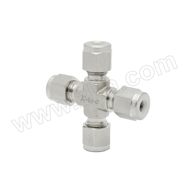 X-TEC/析钛 UX系列英制管卡套四通接头 SS-UX-K8F 1/2"卡套四通 1套