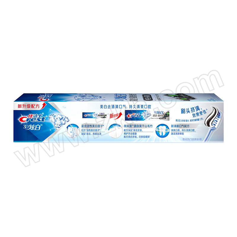 CREST/佳洁士 3D炫白微米炭牙膏 6903148253793 170g 1个