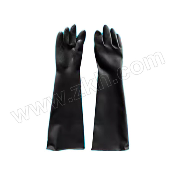 WEIDIE/威蝶 橡胶工业手套 55CM 均码 加厚 黑色 1双