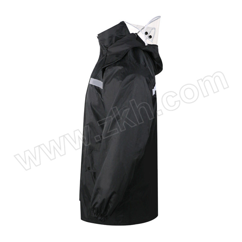 ANDANDA/安丹达 双层分体式雨衣 R1S61 M 黑色 春亚纺+PVC涂层 2.5cm宽反光条 上衣×1+裤子×1 1套