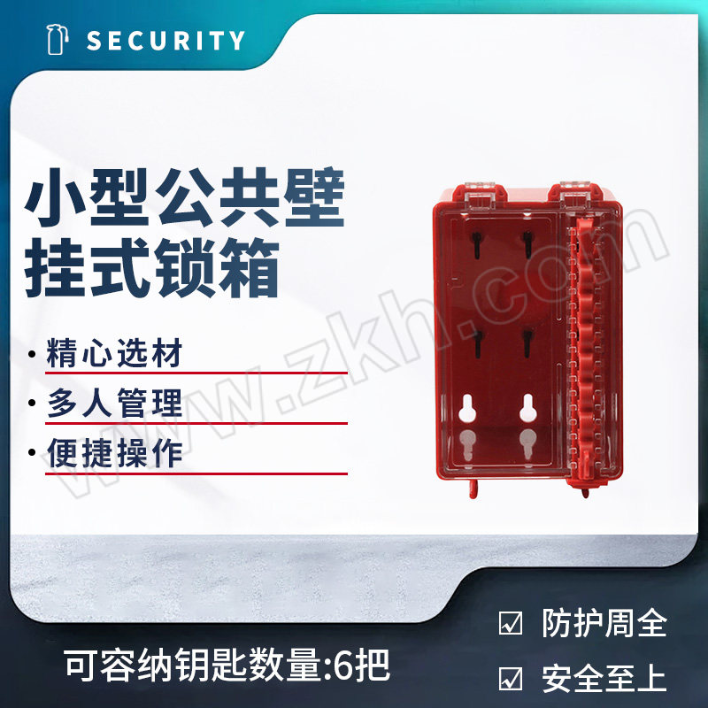 BOZZYS/博士 小型公共壁挂式锁箱 BD-X21 180×101×120mm 可容纳钥匙数6 PC+ABS 1个