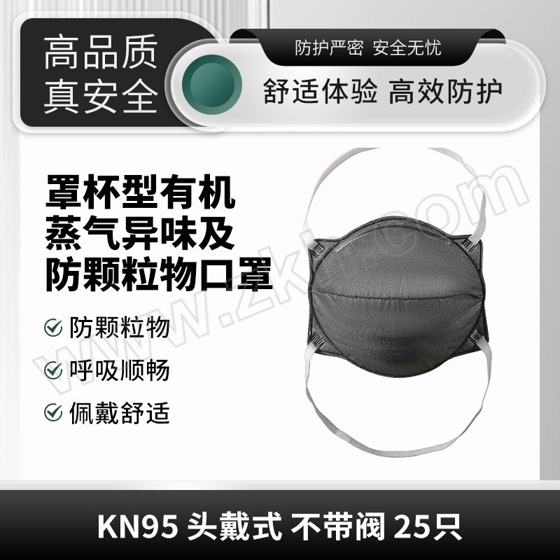 NEWLISON/理松 罩杯型有机蒸气异味及防颗粒物口罩 2101C KN95 头戴式 不带阀 25只 1盒