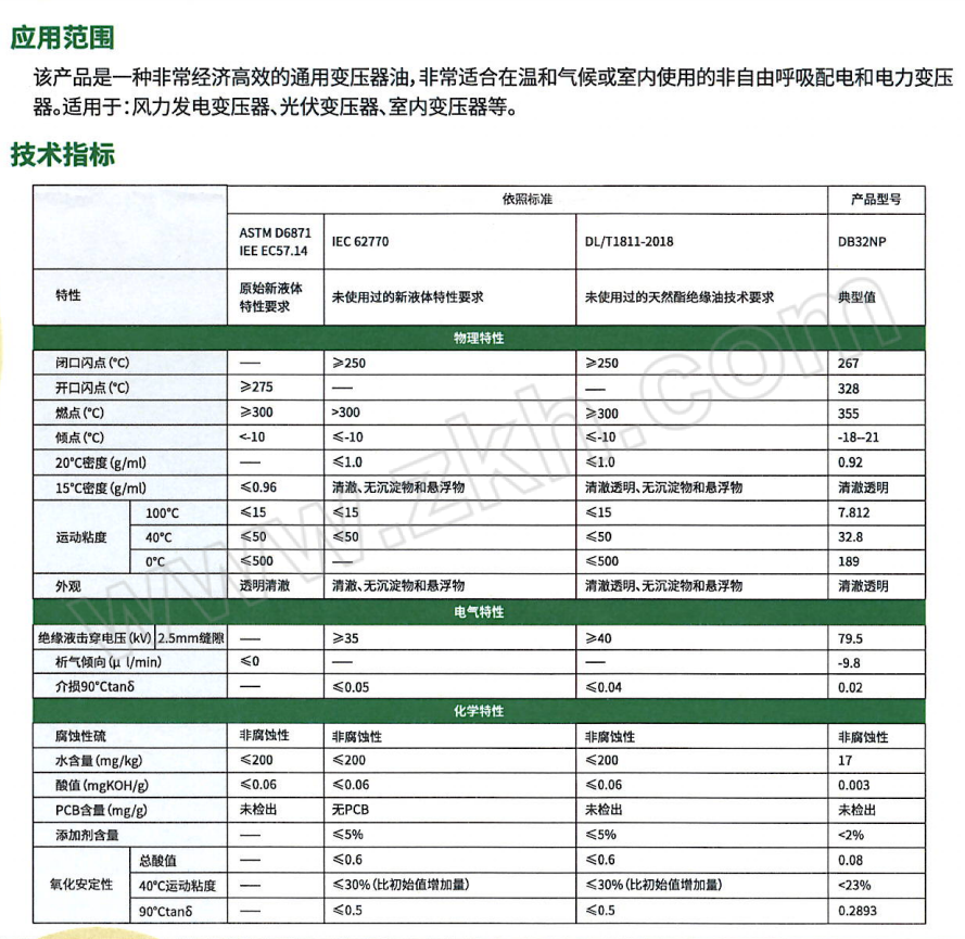 FYS/孚延盛 高级电气绝缘油 DB32NP 生物可降解 甘油三脂 散水 1吨
