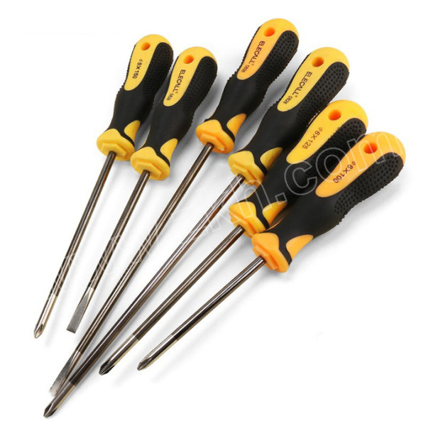 elecall伊莱科胶柄一字螺丝刀6125mm1把